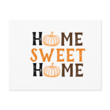 Accueil Sweet Home Automne Citrouille Carte postal