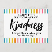 Postale Acte aléatoire de bonté carte de voeux (Devant)