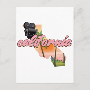 Postale Affiche de carte de Californie États-Unis
