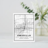 Postale Affiche de carte de voyage d'Amarillo Texas États- (Debout devant)