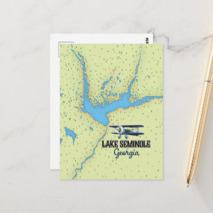 Postale Affiche de carte du lac Seminole Géorgie Impressio