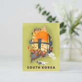 Postale Affiche de carte illustrée de Corée du Sud (Debout devant)
