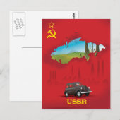 Postale Affiche de carte illustrée de l'URSS (Devant / Derrière)