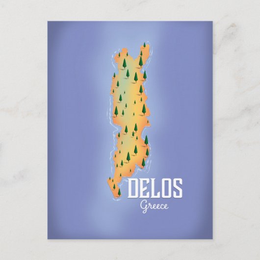 Postale Affiche de voyage carte de Délos Grèce (Devant)