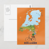 Postale Affiche de voyage carte Hollande (Devant / Derrière)
