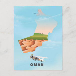 Postale Affiche de voyage carte illustrée d'Oman