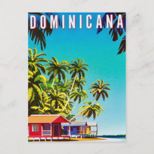 Postale Affiche de voyage en République dominicaine Carte