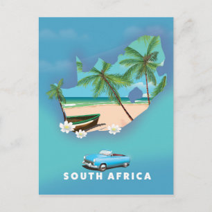 Postale Affiche de voyage illustration carte d'Afrique du