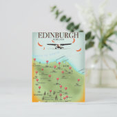 Postale Affiche d'impression de carte d'Édimbourg Ecosse d (Debout devant)