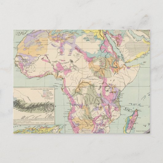 Postale Afrika - Atlas Carte de l'Afrique (Devant)