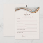 Postale Agate Marbre Pierre Mariée Pour Être Carte Conseil (Devant / Derrière)