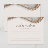 Postale Agate Stone Marbre Bride À Être Carte Conseil (Devant / Derrière)