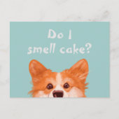 Postale Ai-Je L'Odeur Cake Cute Corgi Carte Anniversaire (Devant)