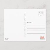 Postale Aimer Aquarelle Coeurs Rétro Dites Bonjour Carte P (Dos)