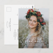 Postale Airy Elegance EDITABLE COULEUR Graduation Carte po (Devant / Derrière)