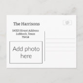 Postale Ajouter une photo, nous avons déménagé, carte post (Dos)