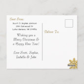 Postale Ajoutez une photo à cette carte de Noël Black Snow (Dos)