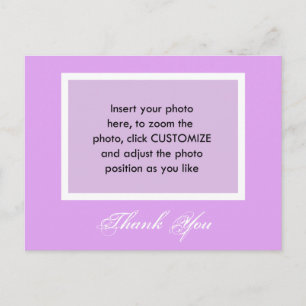 Postale Ajoutez votre photo carte de remerciements.
