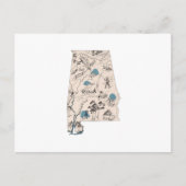 Postale Alabama Carte Vintage de l'image Antique Graphique (Devant)