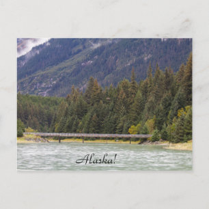 Postale Alaska, Wilderness, Montagnes, Rivière, Carte post