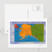 Postale AlaskaSalutations de la carte Alaska (Devant / Derrière)