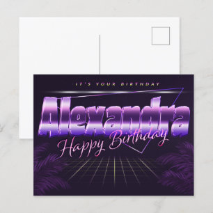 Postale Alexandra Nom Prénom Anniversaire de la carte post