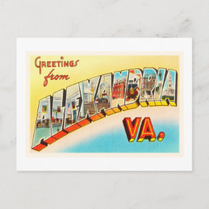 Postale Alexandria Virginia VA Vieux Vintage voyage Carte