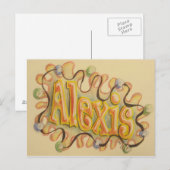 Postale Alexis - carte de nom (Devant / Derrière)