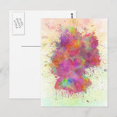 Postale Allemagne carte aquarelle style splash (Devant / Derrière)