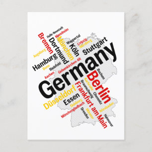 Postale Allemagne Carte des villes