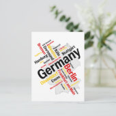 Postale Allemagne Carte des villes (Debout devant)