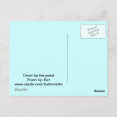 Postale Allons à la Carte de Pêche avec Poème (Dos)