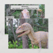 Postale Allosaurus - Dinosaure - Carte d'apprentissage (Devant / Derrière)