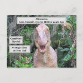 Postale Allosaurus - Dinosaure - Carte d'apprentissage (Dos)