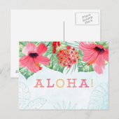 Postale aloha carte postale, aloha carte de voeux (Devant / Derrière)