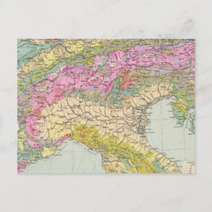 Postale Alpenlander - Atlas Carte des Alpes