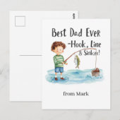 Postale Amateurs de pêche Carte de remerciements de style (Devant / Derrière)