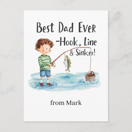 Postale Amateurs de pêche Carte de remerciements de style (Devant)