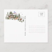 Postale Amérique | Carte de l'aquarelle illustrée USA (Dos)