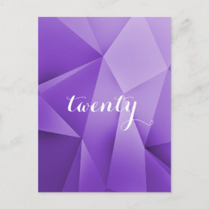 Postale Amethyst Jewel Tones Numéro de tableau Carte posta