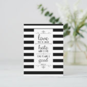 Postale amour doit être sincère mémoire verse carte postal (Debout devant)