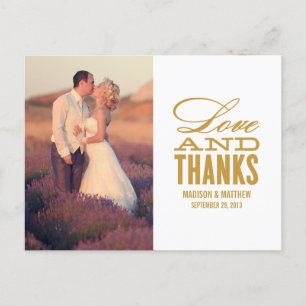 POSTALE AMOUR ET MERCI   CARTE POST MERCI MARIAGE