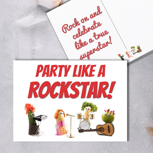 Postale Amusant nourriture carte d'anniversaire jeu drôle 