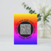 Postale Analyse du code QR et carte texte personnalisée (Debout devant)