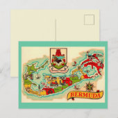 Postale Ancienne carte classique des Bermudes (Devant / Derrière)