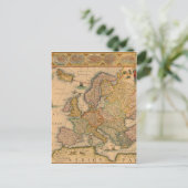 Postale Ancienne carte de l'Europe (Debout devant)