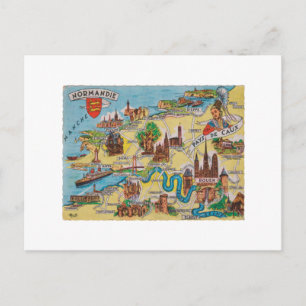 Postale Ancienne carte de Normandie