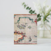 Postale Ancienne carte des Açores - Exploration de la voil (Debout devant)