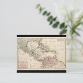 Postale Ancienne carte des Caraïbes des Antilles (1765) (Debout devant)