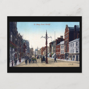 Postale Ancienne carte postale, Cardiff, rue St Mary